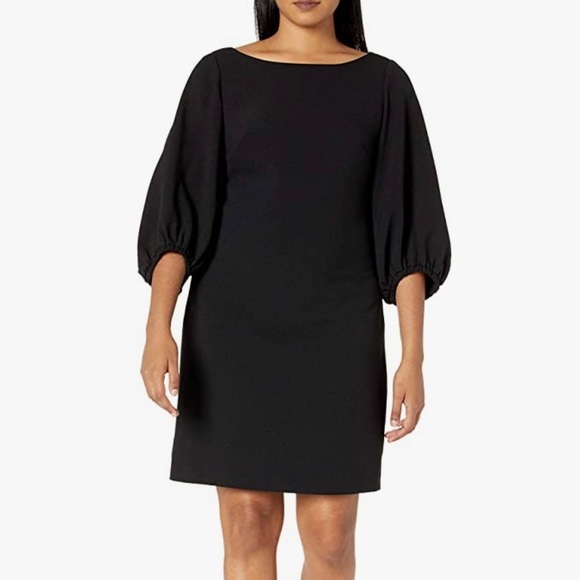 Eliza J. Balloon Sleeve Shift Dress Black size 6 - Picture 1 of 15